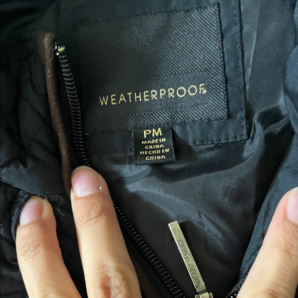 Quilted Black and Brown Utility Jacket - Picture 3 of 3